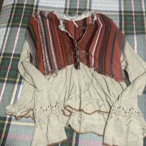 Free people long sleeve Flared shirt